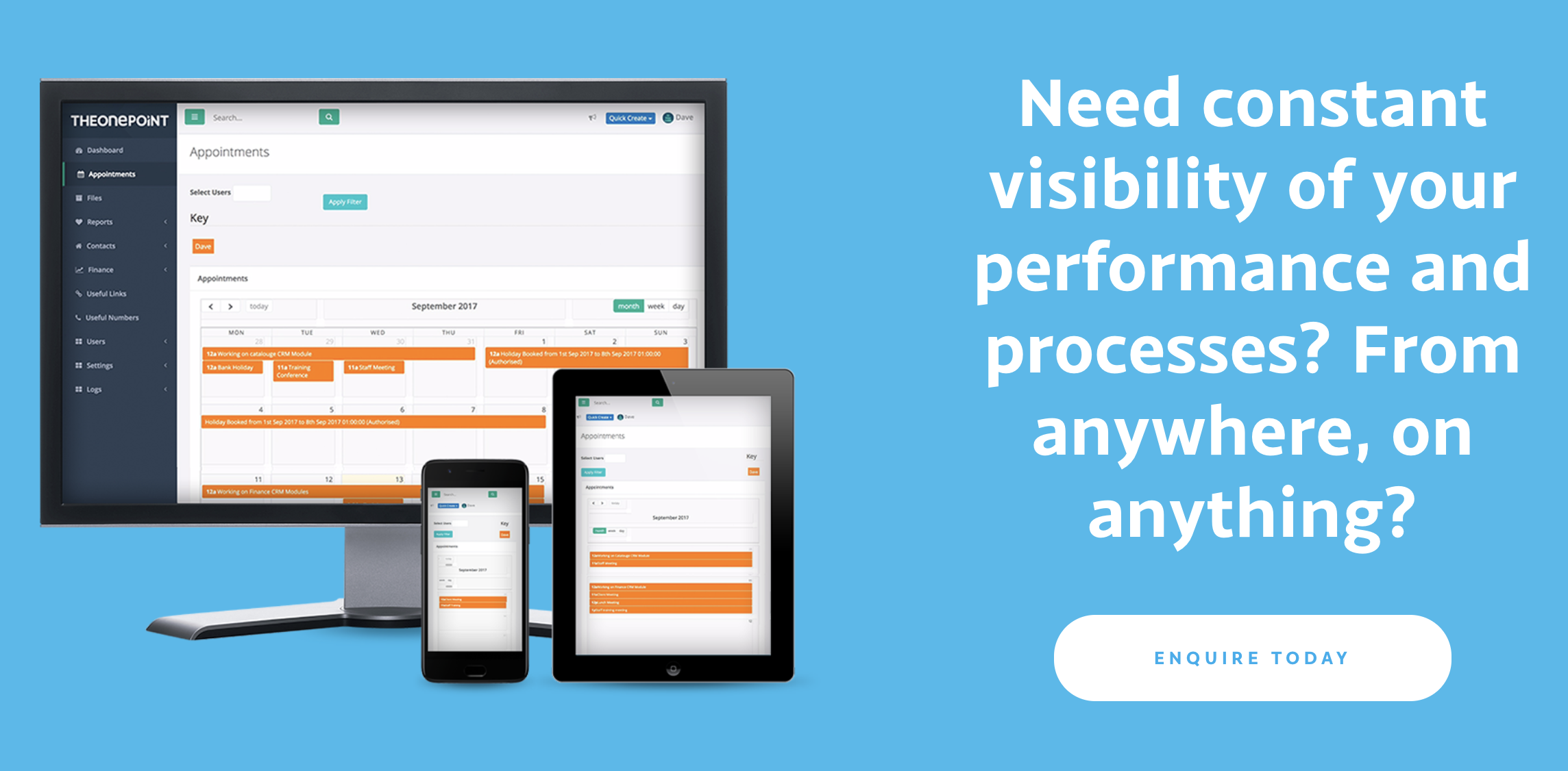 The One CRM/ERP Advert