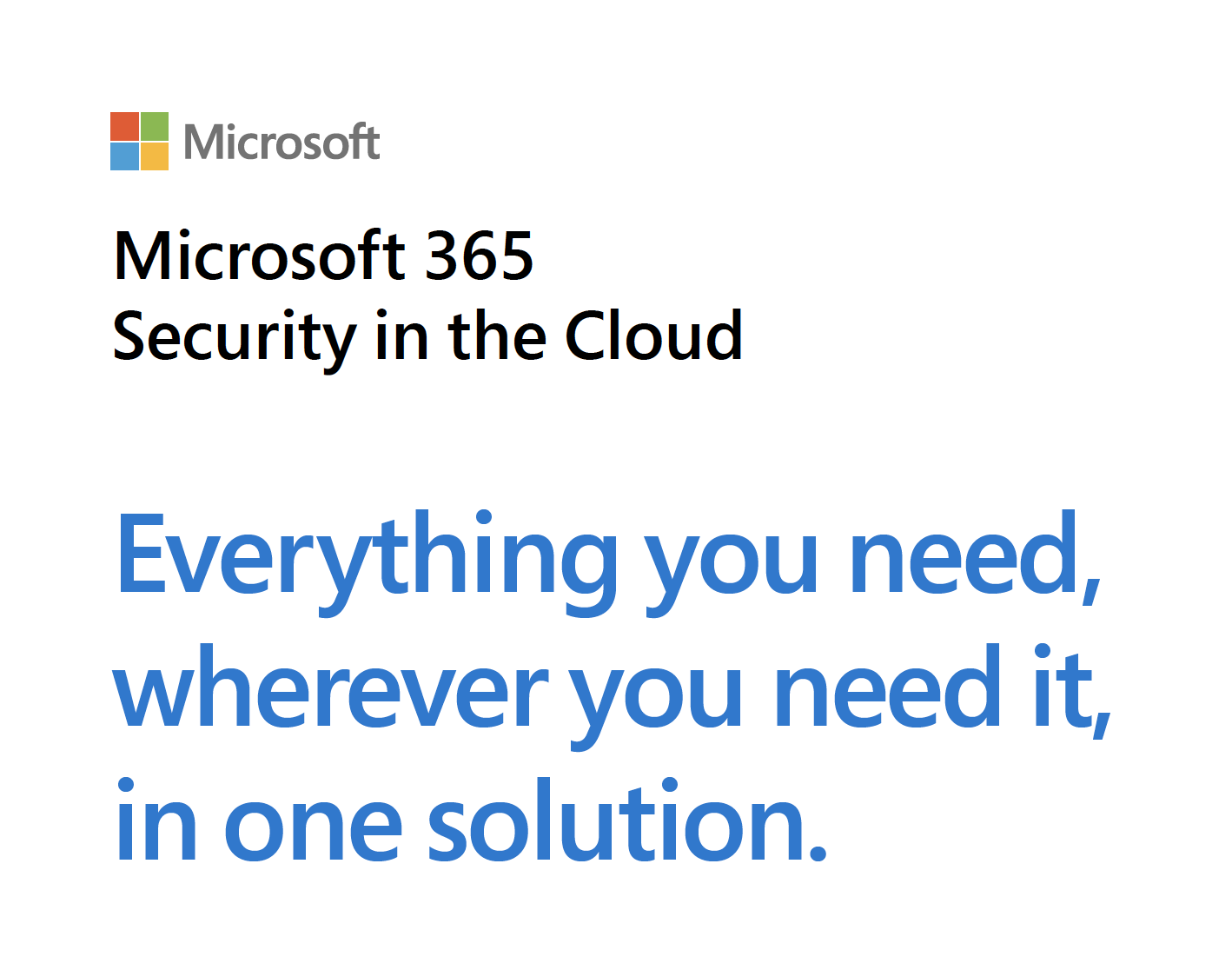 Security in the cloud with Microsoft 365 Infographic - The One Point