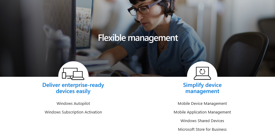 Windows 10 flexible management