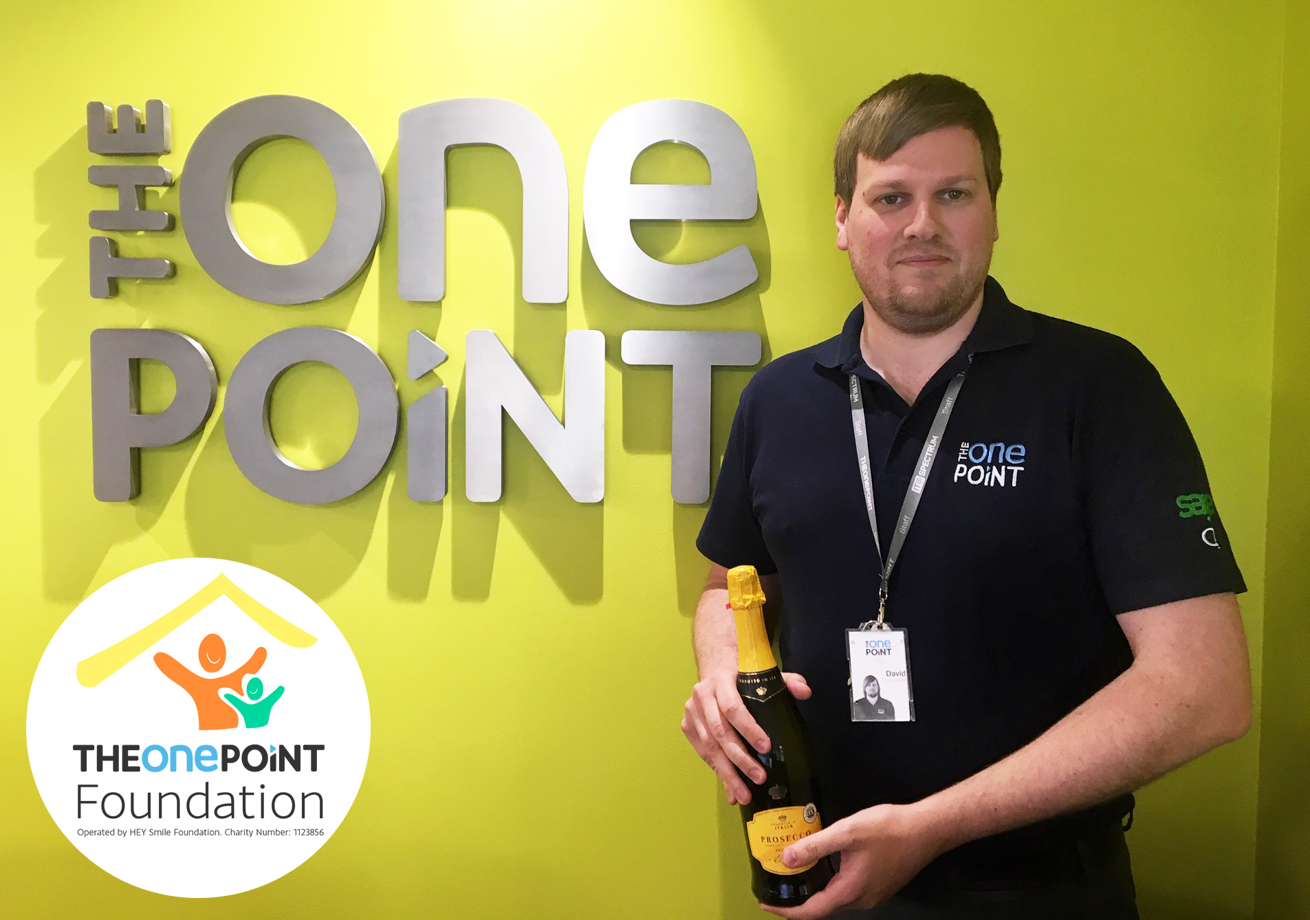The One Point Foundation April Payroll Raffle Winner Helpdesk Manager David Thompson