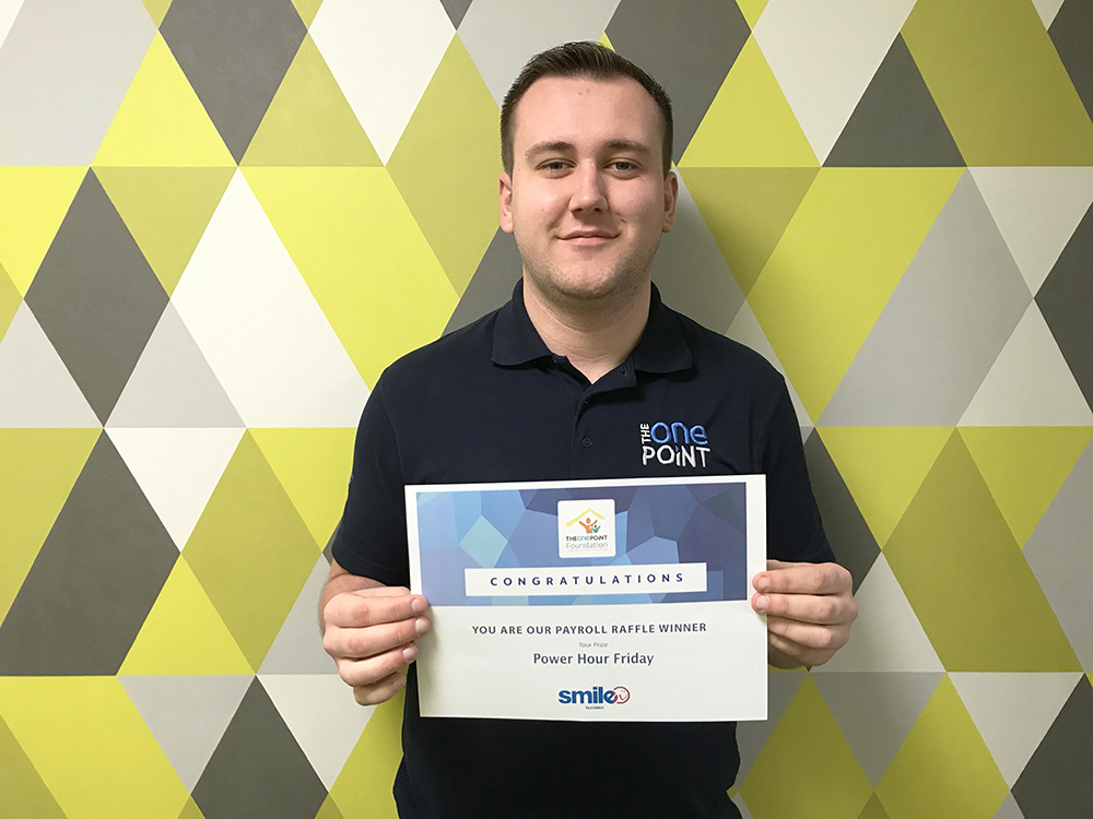 Jack Batty - December Payroll Raffle winner The One Point Foundation