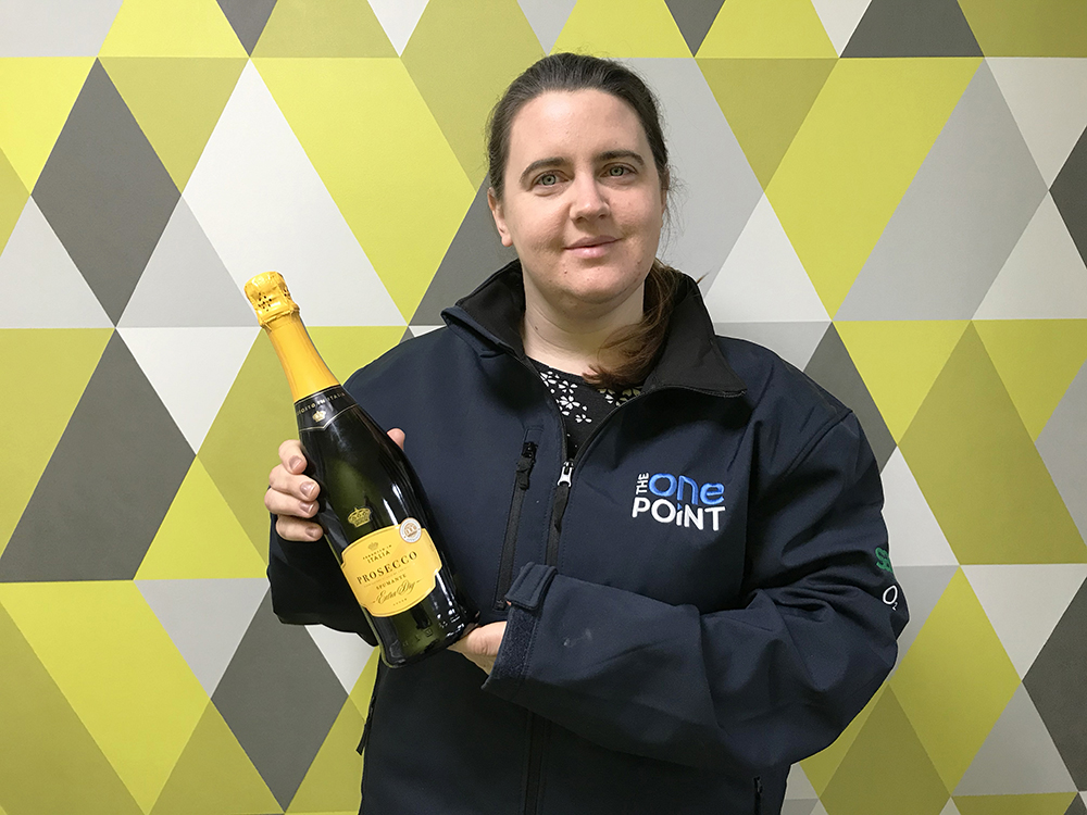 Kerry Owston - December Payroll Raffle winner The One Point Foundation