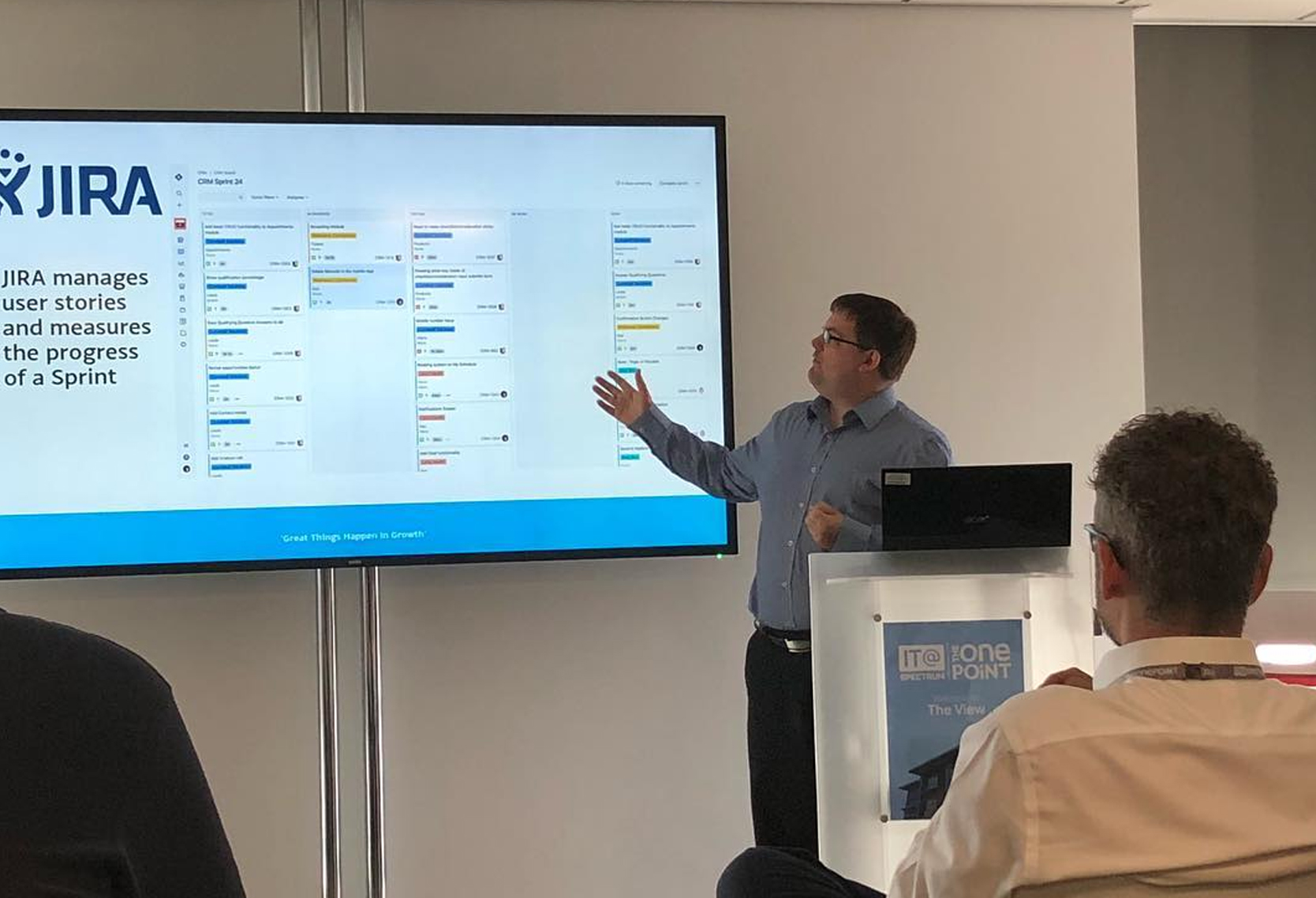 David Carr talks JIRA to The One Point team