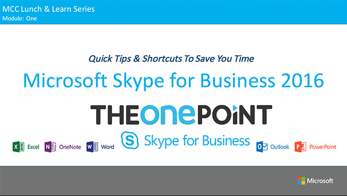 skype for business the one point