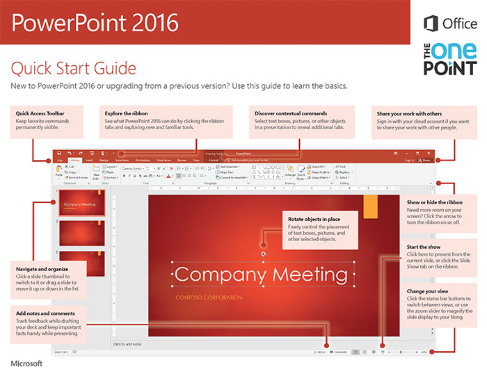 quick start guide powerpoint the one point